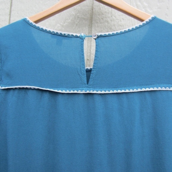 Jodifl Top Womens M Colorful cuff Sleeve Flower Roomy Retro Loose Relax fit - Picture 6 of 14